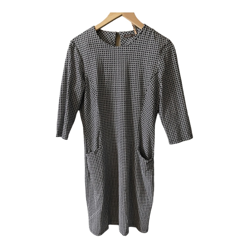J. MCLAUGHLIN Black and White Geometric Print Dress Size Large